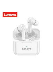 Lenovo QT82 TWS Wireless In-Ear Noise Cancelling Earbuds with Waterproof Charging Box, White