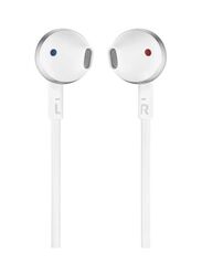 JBL Wired In-Ear Earphones with Mic, White/Chrome