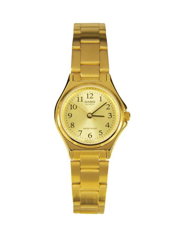 

Casio Enticer Analog Quartz Watch for Women with Stainless Steel Band, Water Resistant, LTP-1130N-9BRDF, Gold/Gold