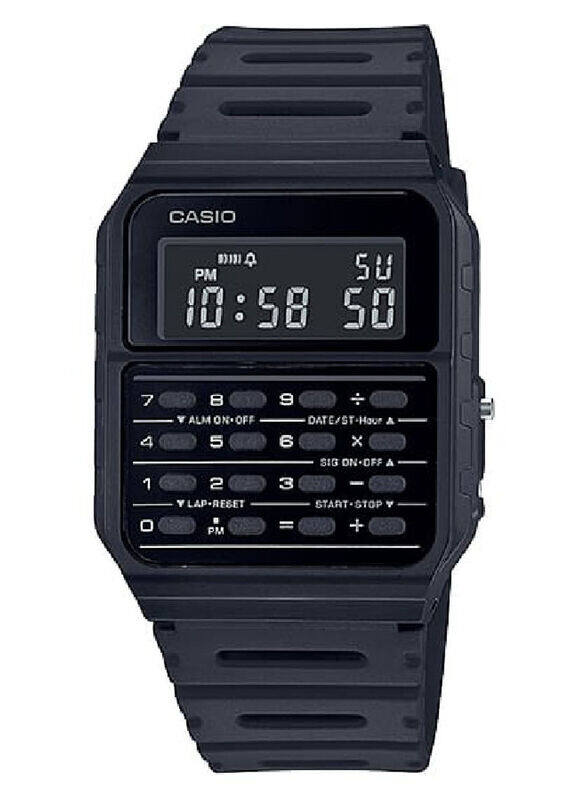 

Casio Digital Watch for Women with Resin Band, Water Resistant, CA-53WF-1BDF, Black-Black