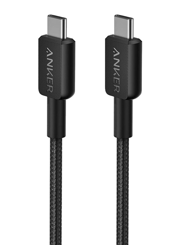 

Anker 0.9-Meter 322 Type-C Braided Cable, USB Type-C to USB Type-C for Smartphones/Tablets, A81F5H11, Black