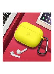Apple AirPods Pro Protective Silicone Case with Carabiner, Neon Yellow