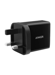 Anker PowerPort+1 UK Plug Wall Charger, 3.0A Quick Charge USB Port with PowerIQ Technology, A1208H24, Black
