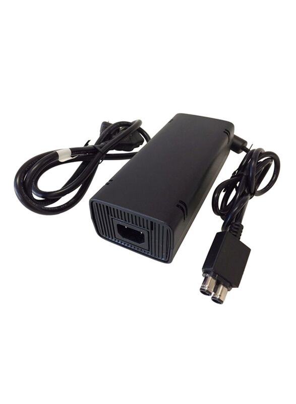 Wired Power Supply Adapter Charger for Xbox 360 Slim, Black