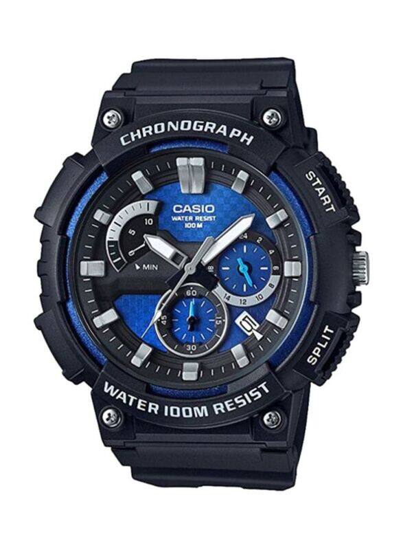 

Casio Analog Watch for Men with Resin Band, Water Resistant, MCW-200H-2AVEF, Black/Blue