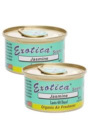 Exotica 2 x 42g Jasmine Organic Car Air Freshener, Green