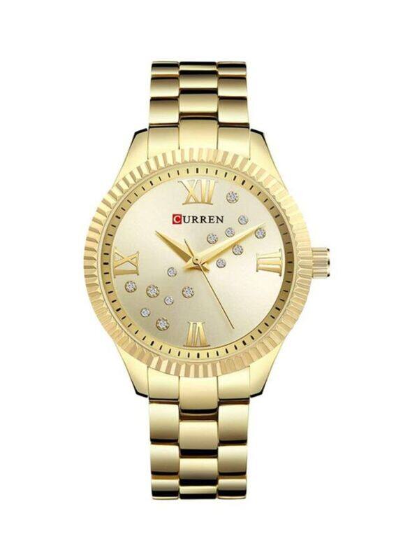 

Curren Analog Watch for Women with Stainless Steel Band, C9009L-2, Gold