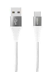 Levore 1.8-Meter Nylon Braided Micro USB Cable, USB Type A to Micro USB for Smartphones/Tablets, White
