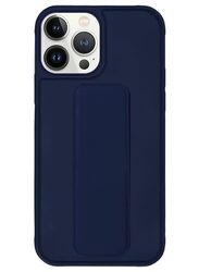 Zolo Apple iPhone 14 Pro Max Finger Grip Holder & Protective Mobile Phone Case Cover, Dark Blue