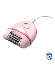 Philips Satinelle Essential Corded Epilator with 5 Attachments, Pink