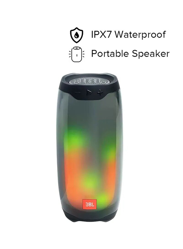 JBL Pulse 4 IPX7 Water Resistant Portable Bluetooth Speaker, Black