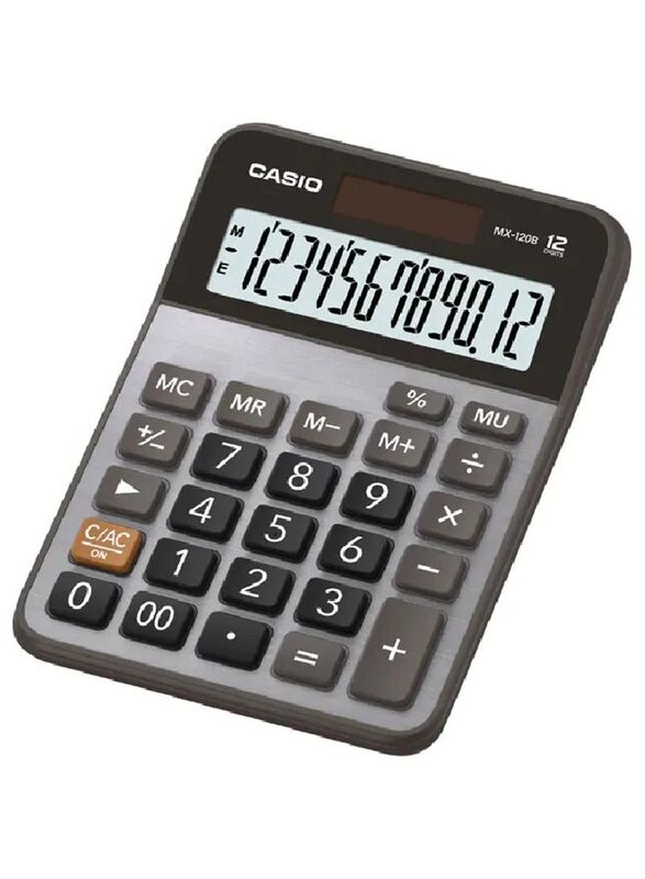 Casio 12-Digit Desktop Calculator, MX-120B, Black