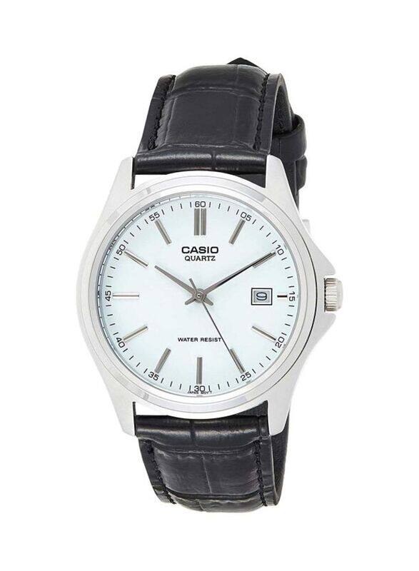 

Casio Enticer Series Analog Watch for Women with Leather Band, Water Resistant, LTP-1183E-7A, Black-White