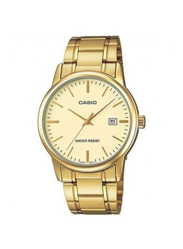 

Casio Dress Analog Quartz Watch for Women with Stainless Steel Band, Water Resistant, LTP-V002G-9AUDF, Gold