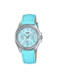 Casio Enticer Analog Watch for Women with Leather Band, Water Resistant and Chronograph, LTP-2088L-2AVDF, Blue