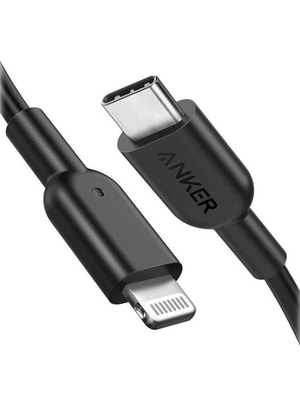 

Anker 3-Feet Powerline Plus II Lightning Cable, USB Type-C Male to Lightning for Apple Devices, AK-848061054866, Black