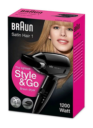 Braun Satin Hair 1 The Lightest Style & Go Dryer, 1200W, HD130, Black