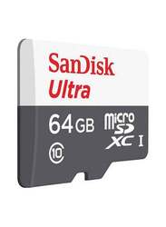 Sandisk 64GB microSDXC Memory Card, White/Red/Grey