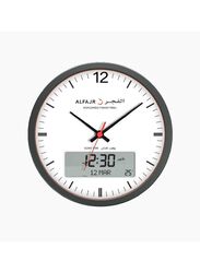 Al Fajr CR-23 Analog and Digital Wall Clock for Prayer, White