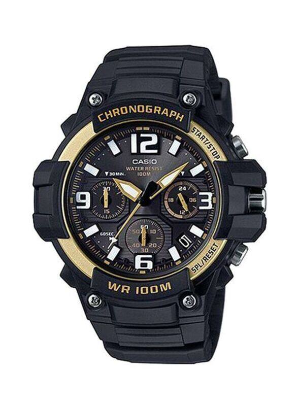 

Casio Youth Series Analog Wrist Watch for Men with Resin Band, Water Resistant and Chronograph, MCW-100H-9A2VDF, Black-Black