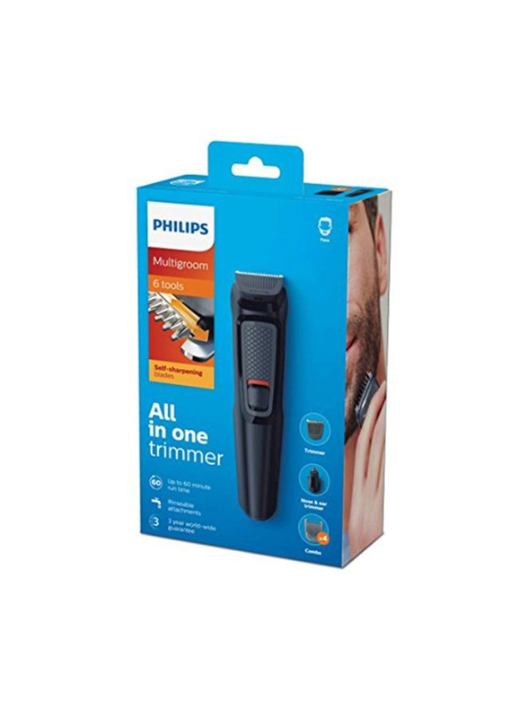 Philips Multigroom Series 3000 6-In-1 Trimmer, MG3710/13, Black