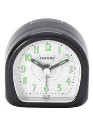 Casio TQ-148-1DF Analog Alarm Desk Clock, Black/Green/White