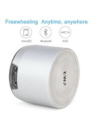 Portable Wireless Speaker with Passive Subwoofer, Silver