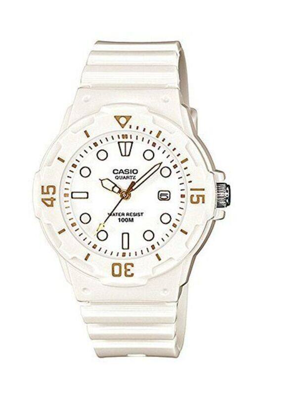 

Casio Enticer Analog Quartz Watch for Women with Resin Band, Water Resistant, LRW-200H-7E2VDF, White