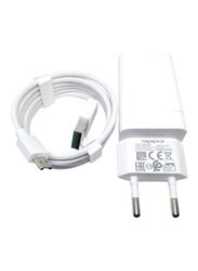 Wall Charger, Micro-B USB Charge Cable, White