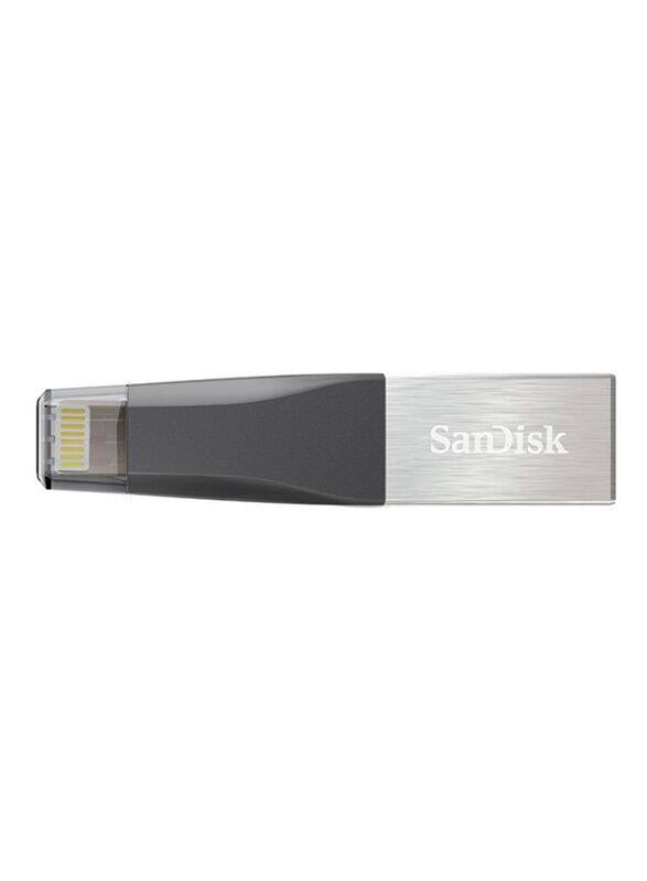 

Sandisk 64GB iXpand Mini USB Flash Drive, Silver/Grey