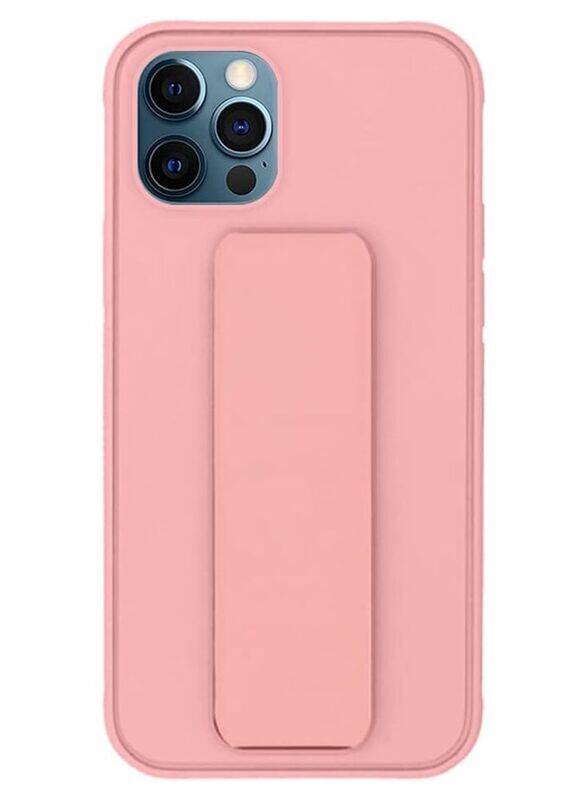 Zolo Apple iPhone 11 Pro Multi-Function Shockproof Protective Finger Grip Holder and Standing Mobile Phone Back Case Cover with Car Magnetic, Pink