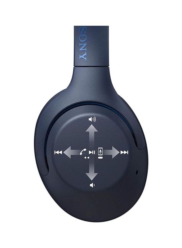 Sony WH-XB900N Extra Bass Wireless Over-Ear Noise Cancelling Headphones with Mic, Blue