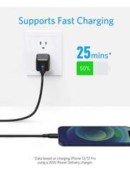 Anker 6 Feet Powerline II Lighting Data Sync And Charging Cable, Black