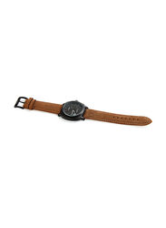 Curren Analog Wrist Watch for Men with Leather Band, 8139, Brown-Black