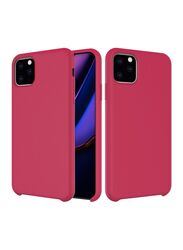 Apple iPhone 11 Pro Max Silicone Protective Mobile Phone Back Case Cover, Rose Red