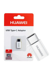 Huawei USB Type-C Adapter, Micro USB to USB Type-C for Smartphone/Tablets, White