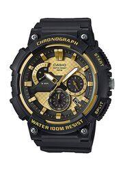 Casio Analog Watch for Men with Resin Band, Water Resistant & Chronograph, MCW-200H-9AVEF, Black/Multicolour