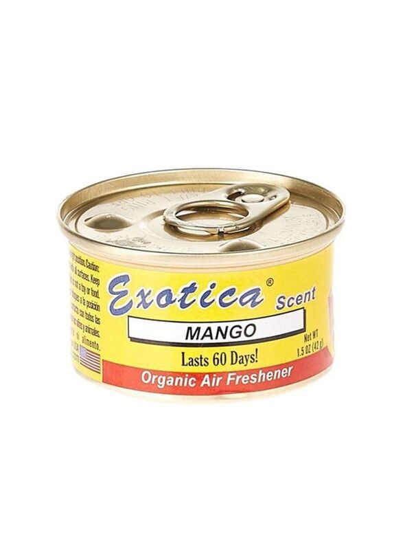 Exotica 2-Piece Mango Scent Organic Air Freshener, Yellow