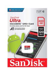 Sandisk 400GB microSDHC Memory Card, Red/Grey