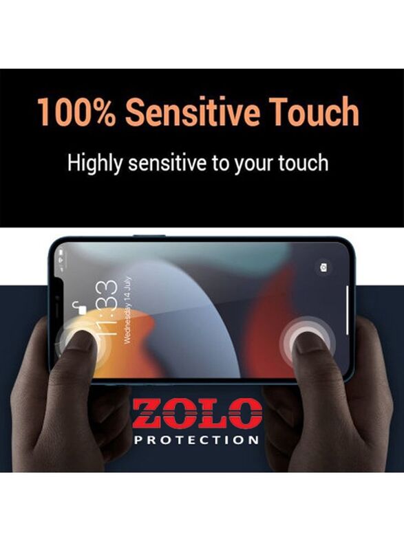 Zolo Apple iPhone 13 Anti-Spy Privacy 9D Tempered Glass Screen Protector, Black