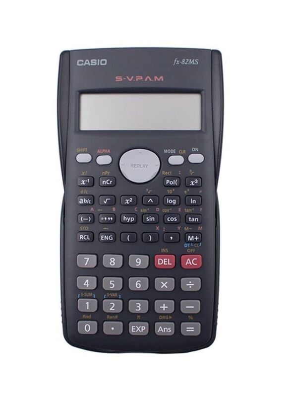 Casio MS Series Non Programmable Calculator, fx-82MS, Black/Grey