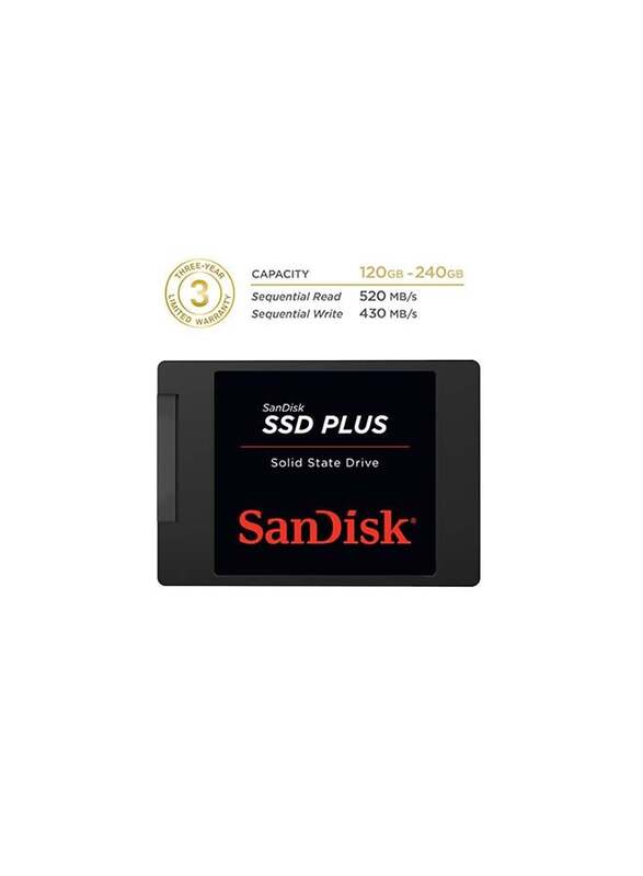 Sandisk 240GB Plus Internal Solid State Drives, Black