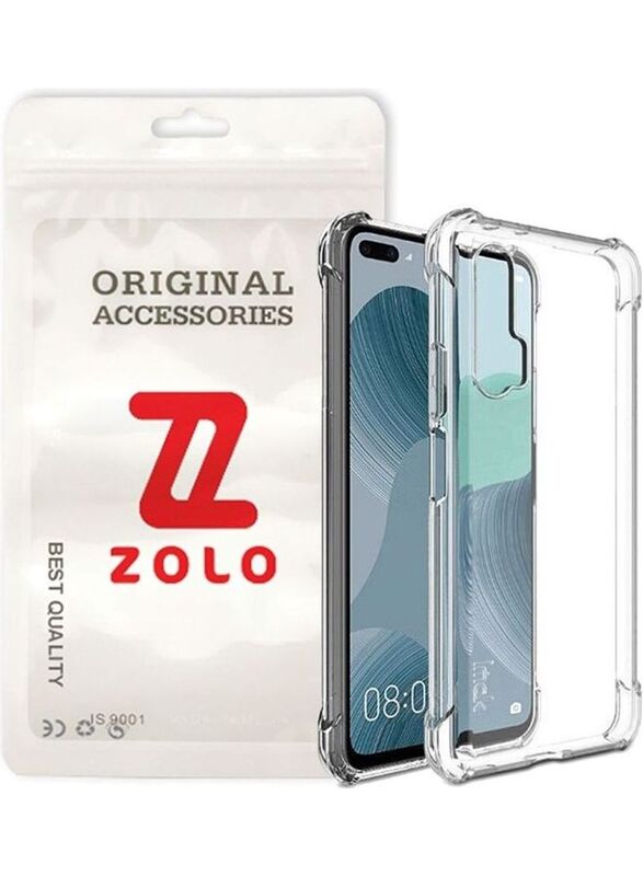 Zolo Huawei Nova 6 5G Shockproof Slim Soft TPU Silicone Mobile Phone Case Cover, Clear