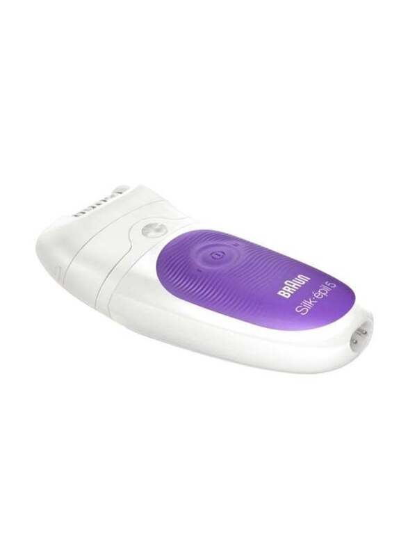 Braun Silk-Epil 5 Wet & Dry Cordless Epilator, SE-5541, White/Purple