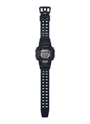 Casio Digital Watch for Men with Resin Band, Chronograph, W-737HX-1AV, Grey-Black