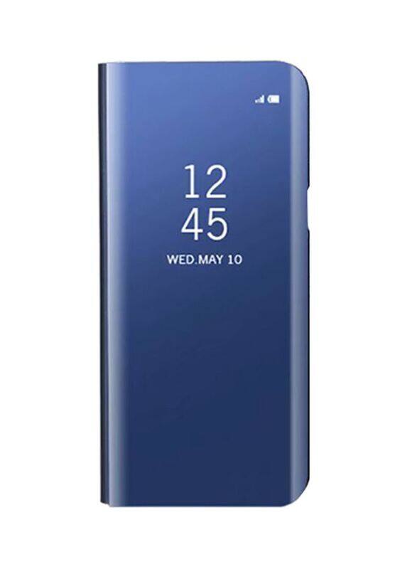 

Generic Samsung Galaxy S9 Ultra-Thin Translucent View Mirror Flip Electroplate Stand Mobile Phone Case Cover, X-MX292, Blue