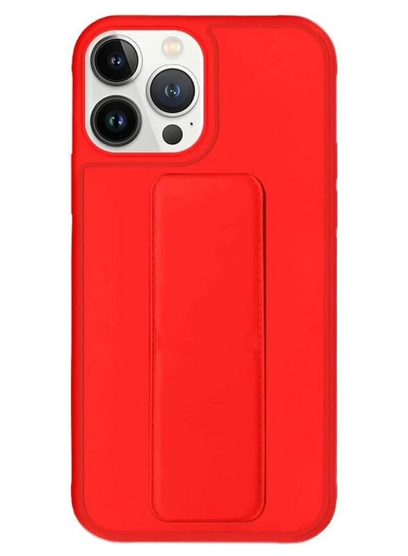 Zolo Apple iPhone 14 Pro Max Finger Grip Holder & Protective Mobile Phone Case Cover, Red