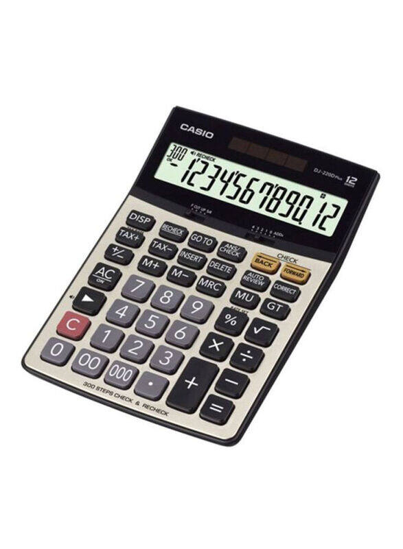 

Casio Check and Correct Calculator, DJ-220D, Black/Grey