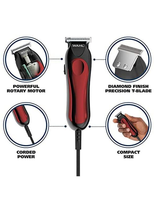 Wahl T- Pro Clipper & Trimmer Combo Kit, Red/Black