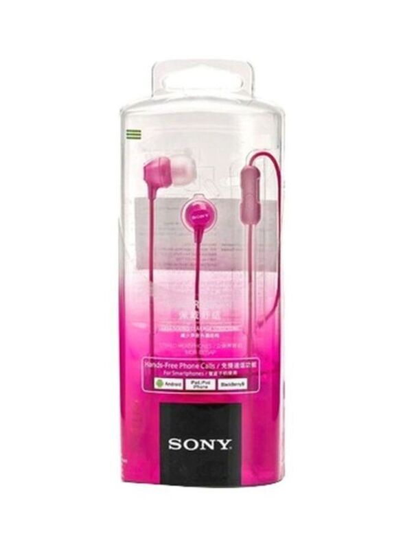 Sony MDR-Ex15AP Wired In-Ear Headphones, Pink
